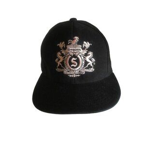 Seagram's Gin Crest Black Hat Fitted Stretch One Size Baseball